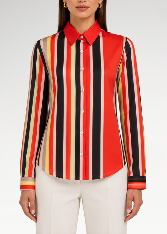 Parallel Stripes Shirt Blouse