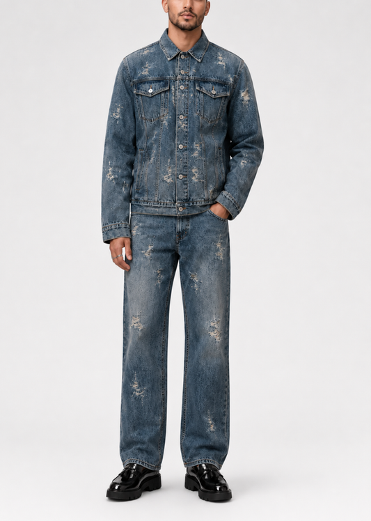 GJC Glacier Distressed Denim Set