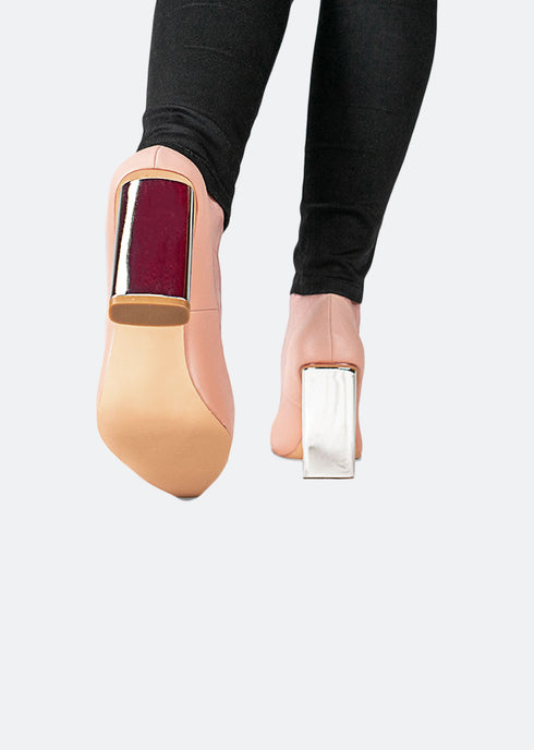 GJones Platinum Block Heel