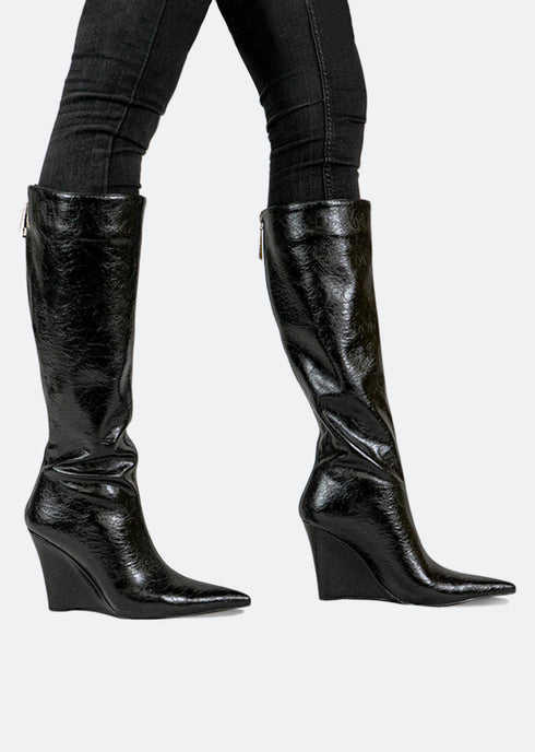 GJones Andrea Wedge Heel Boots