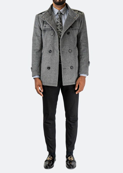 Wool & Cashmere Blend Peacoat
