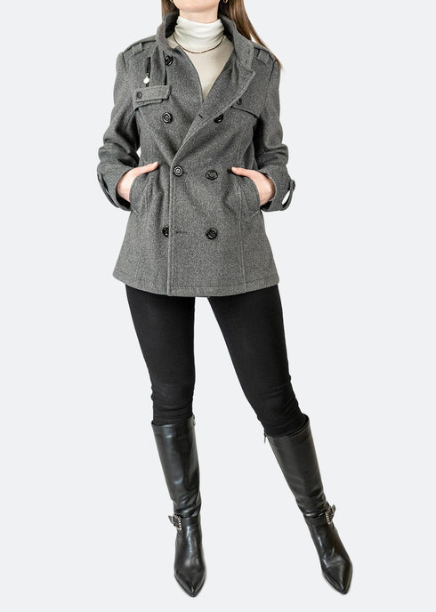 Wool & Cashmere Blend Peacoat