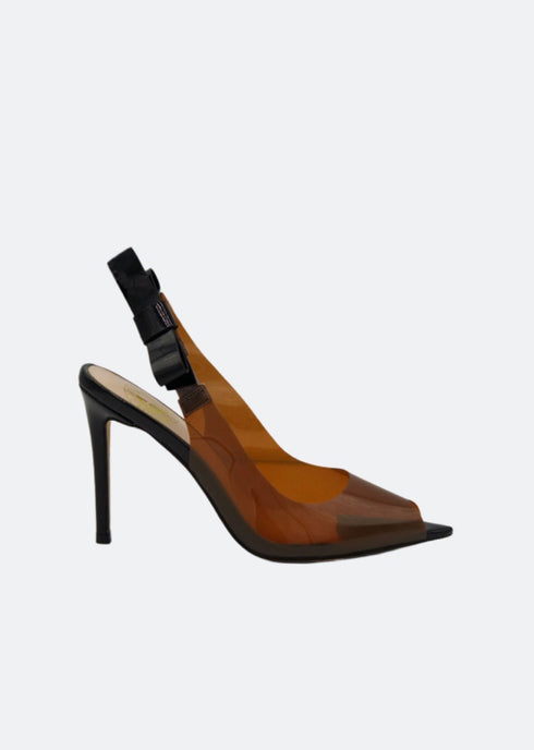 GJones Transparent Peek Toed Heels