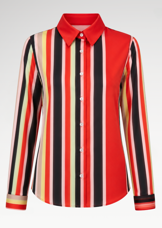 Parallel Stripes Shirt Blouse