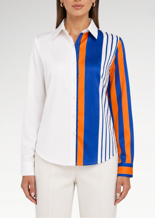 Euphoria Stripes Multi Shirt Blouse