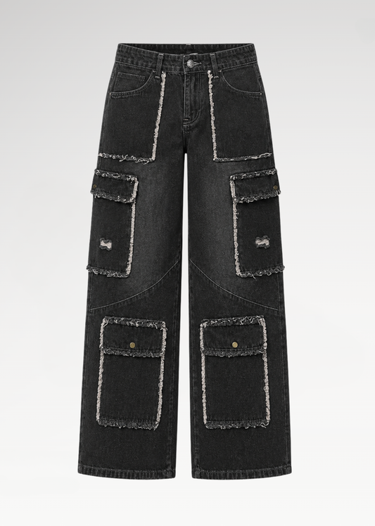 Distress Dark Denim Pant