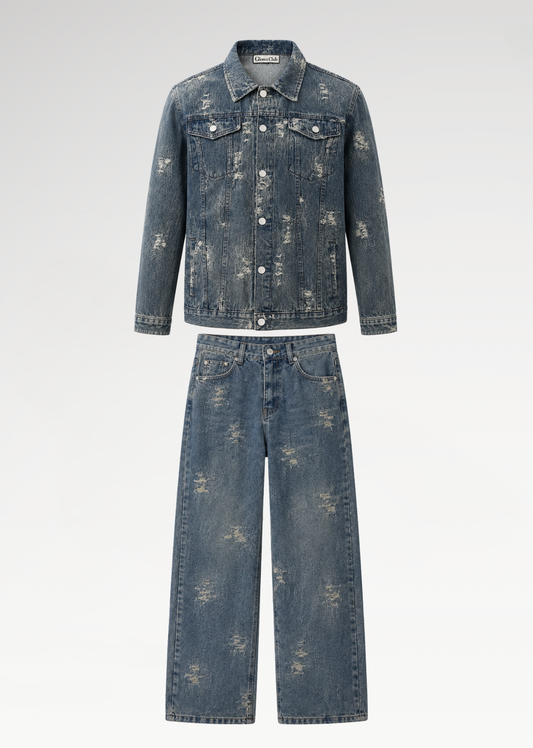 GJC Glacier Distressed Denim Set