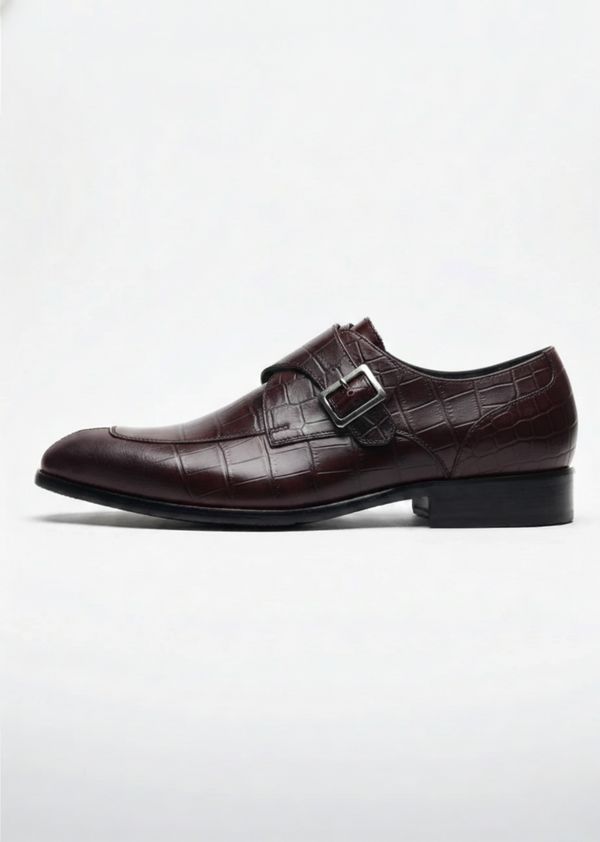 GJones Burgundy Single Monk strap
