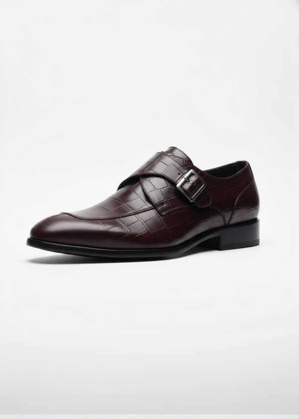 GJones Burgundy Single Monk strap