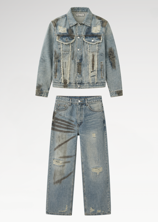 GJC ARCHIVE: 01  Distressed Denim Set