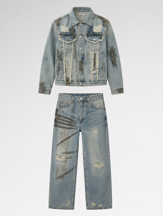 GJC ARCHIVE: 01  Distressed Denim Set