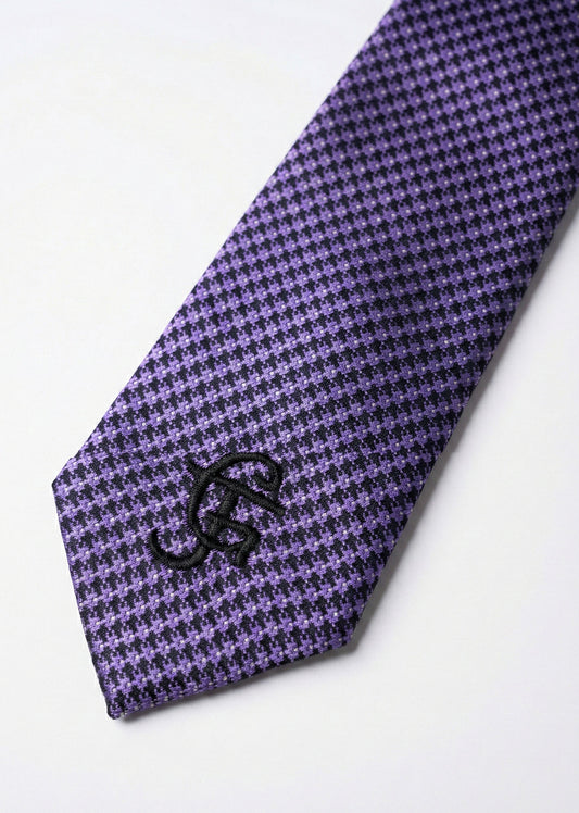GJones Signature Regal Shade Micropattern Tie