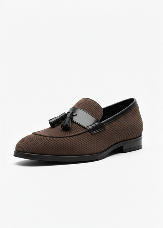 GJones Velour Oxford Tassel Loafer
