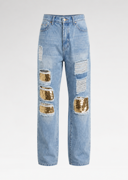 GJC Sequin Denim Jean
